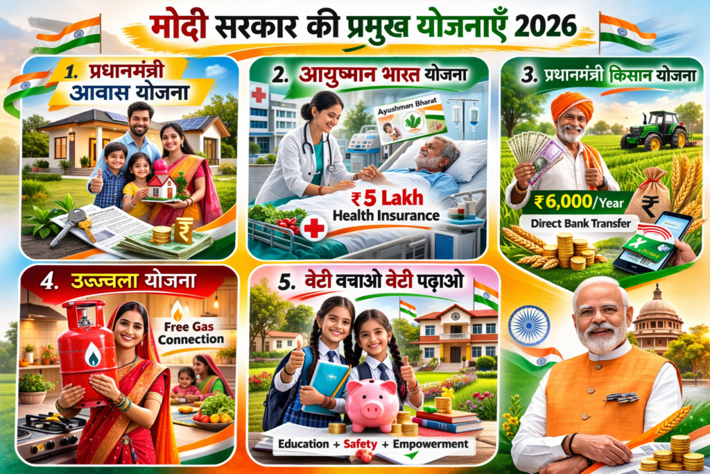 मोदी सरकार की प्रमुख योजनाएँ