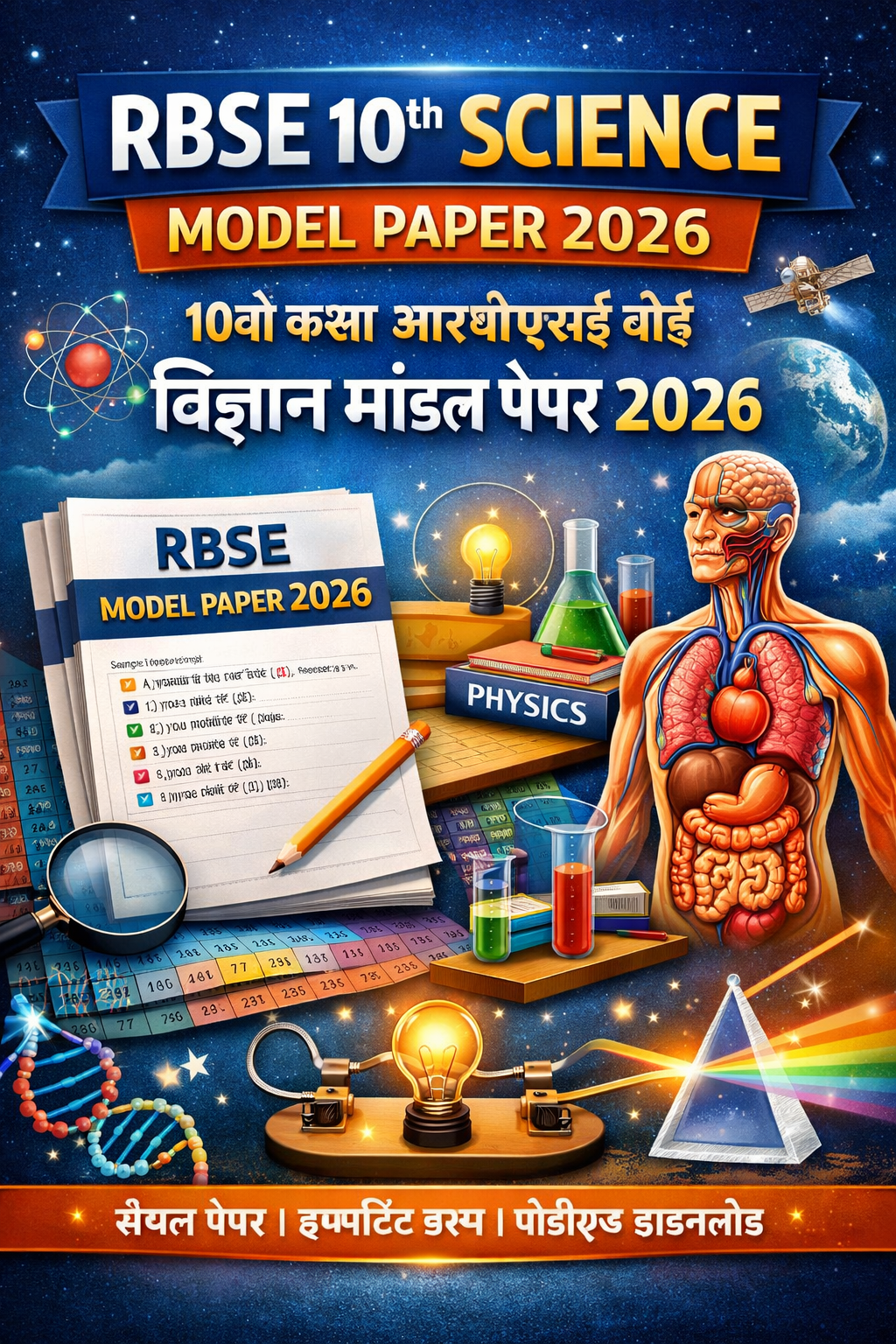 RBSE 10th Science Model Paper 2026 Hindi Medium PDF – Latest Exam Pattern