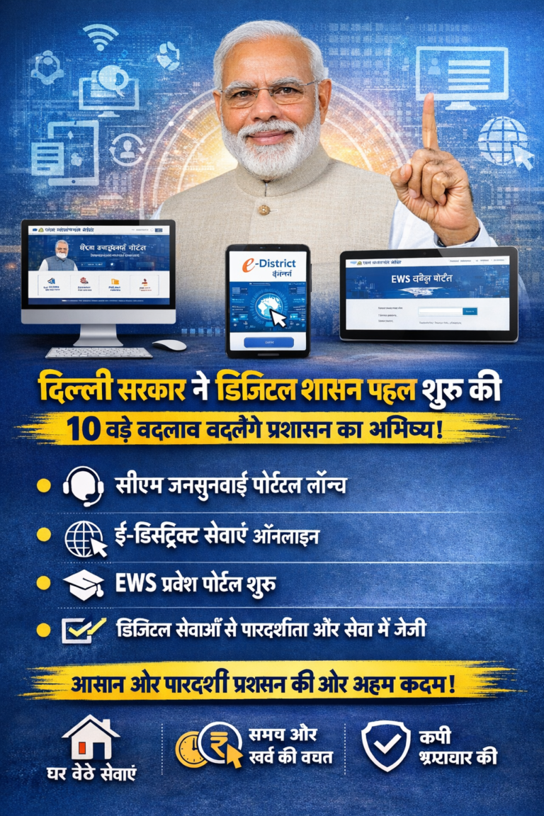 दिल्ली सरकार ने डिजिटल शासन पहल शुरू की: 10 बड़े डिजिटल बदलाव