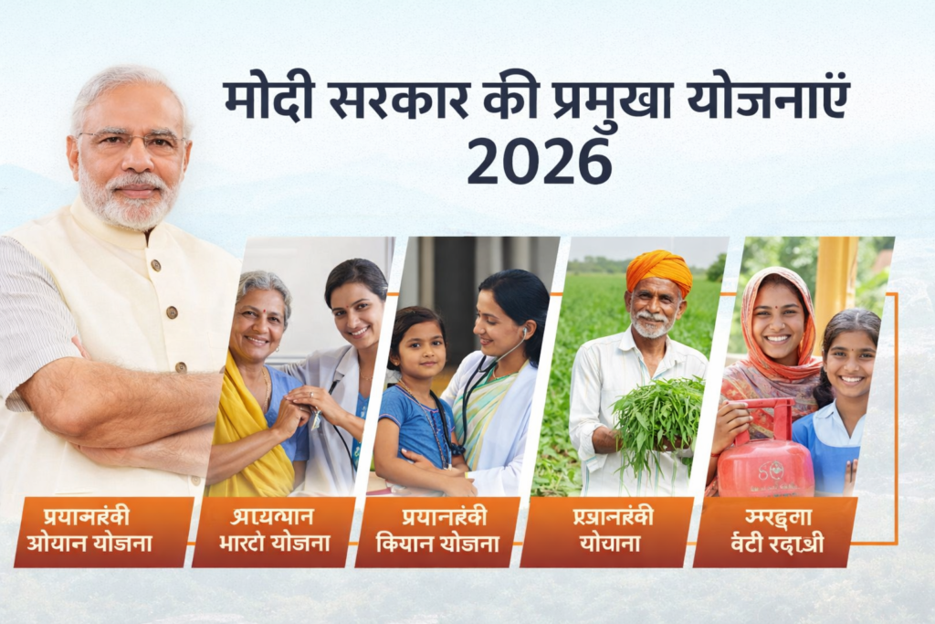 मोदी सरकार की प्रमुख योजनाएँ