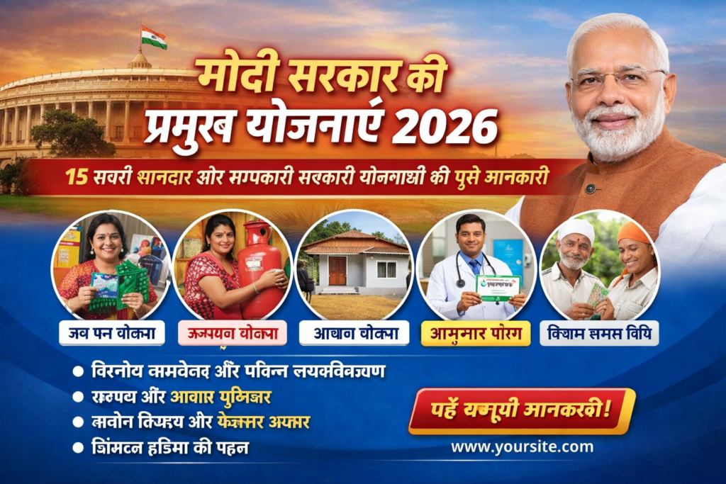 मोदी सरकार की प्रमुख योजनाएँ